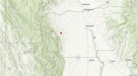 Red Bank Fire Burning In Tehama County Map And Updates