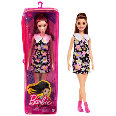 Barbie Fashionistas Doll 187 Daisy Print Dress With Hearing Aids Smyths Toys Uk