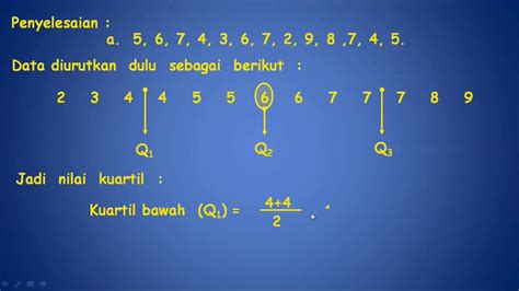 Kuartil Dari Data Tunggal Statistika Youtube
