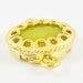 Lime Green Scalloped Jade Connector Gold Plated Bezel 1pc Etsy