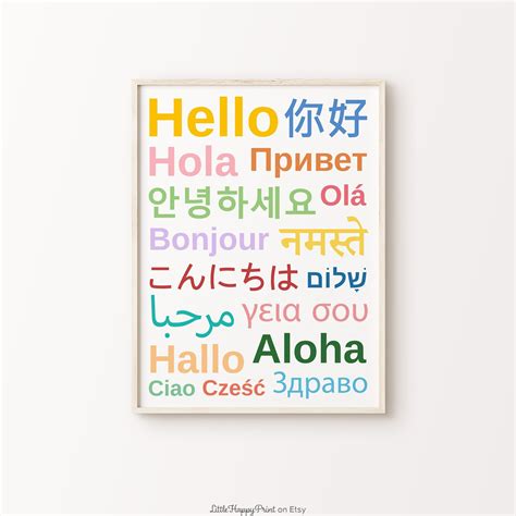 Hello In Different Languages Poster