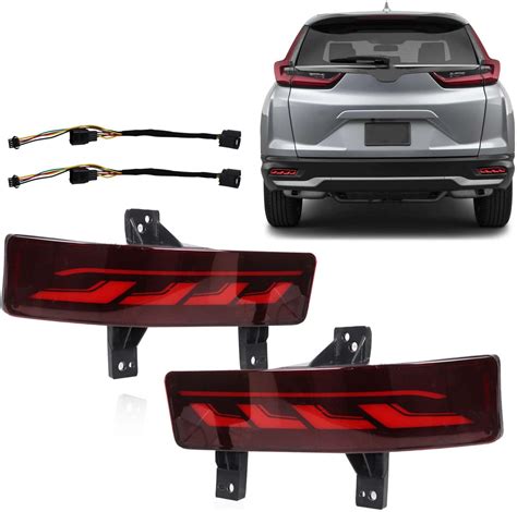 Amazon Pgtopone Smoked Led Rear Bumper Reflectors Fog Brake Tail