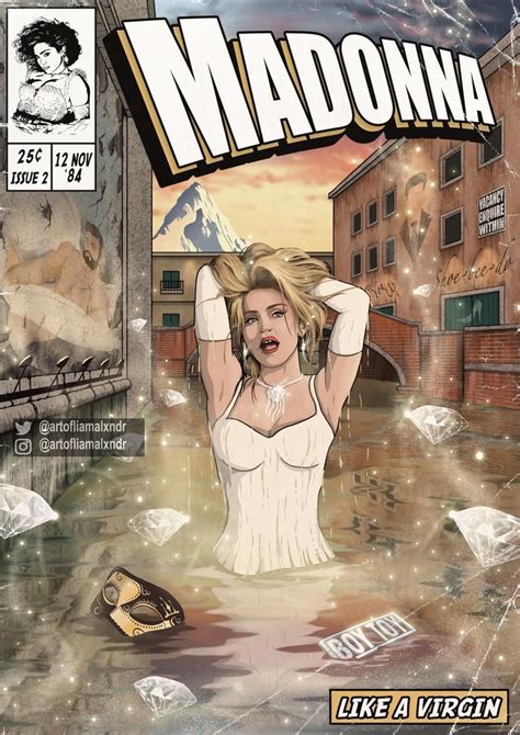 Madonna Print Like A Virgin Comic Cover Art Etsy Artofit