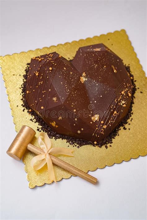 Chocolate Heart Surprise Gift Stock Photo - Image of surprise, vertical ...