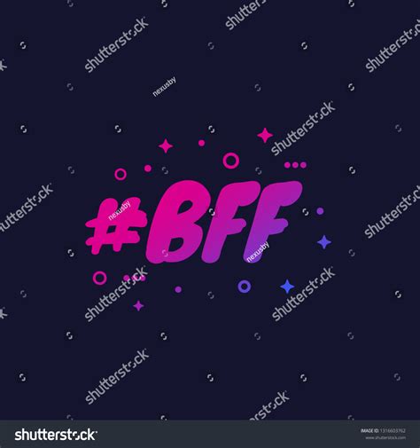 Bff Best Friends Forever Vector Graphic เวกเตอร์สต็อก ปลอดค่า