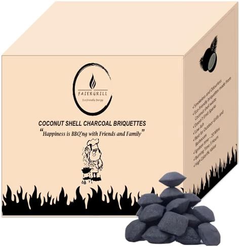 Faiergrill Coconut Shell Charcoal Briquettes Best For Barbecues And