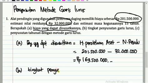 Contoh Metode Garis Lurus Lembar Edu