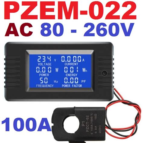 Fesjoy Digital Power Energy Monitor PZEM 022 Open And Close CT 100A AC