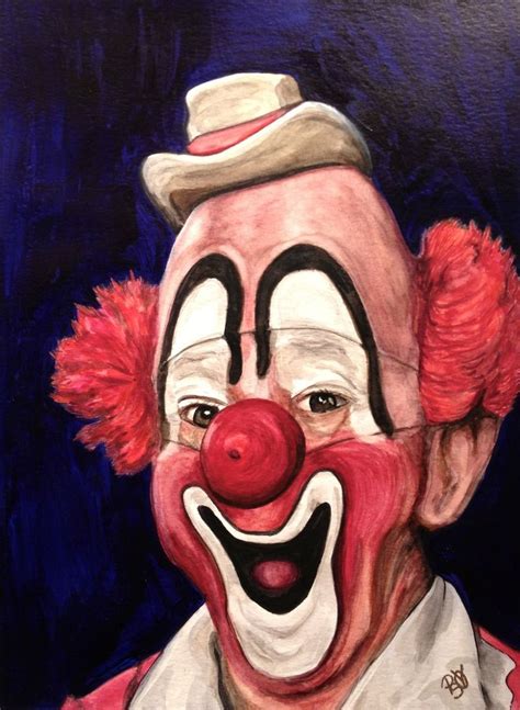 Watercolor Clown Lou Jacobs By Patty Vicknair Artwanted