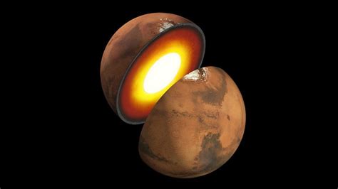 Thanks to a layer of molten rock, Mars' core appears bigger than it is ...