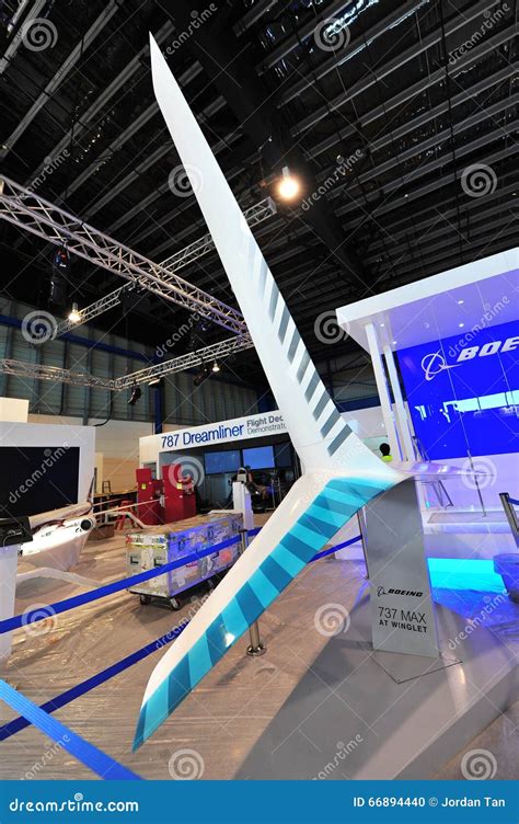 Life-size Winglet of Boeing 737 Max on Display at Singapore Airshow ...