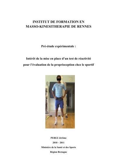 Institut De Formation En Masso Kinesitherapie Myotest