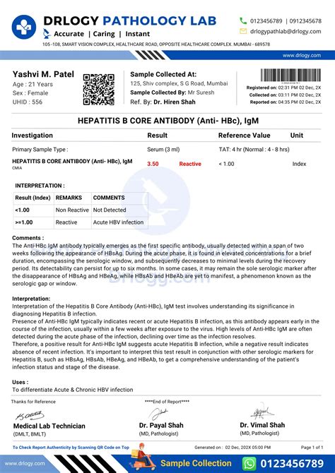 Hepatitis B Core Antibody Anti Hbc Igm Test Result Explained Drlogy