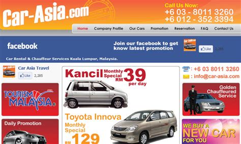 Car Asia Car Rental And Chauffeur Services Malaysia Dkreative Seo