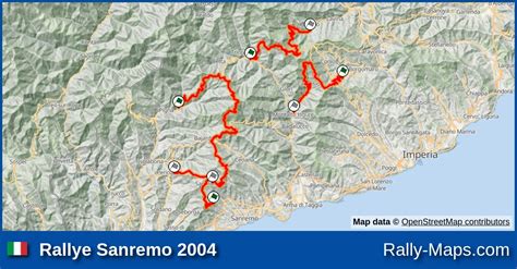 Maps Rallye Sanremo 2004 CIAR Rally Maps