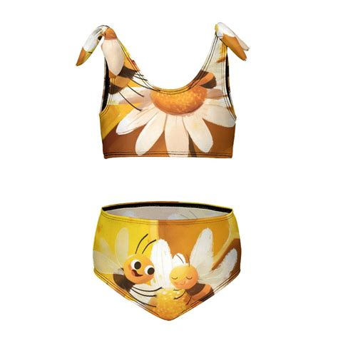 Bee Daisy Flower Girl S Piece Bikini Set Beach Sport Swimsuit Swimwear Y Cm Walmart