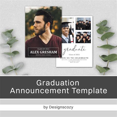 High School Graduation Announcement Template Masterbundles