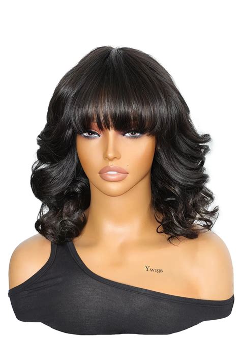 No Glue Wigs With Lace Front Top And Bangs Beginner Friendly Ygwigs