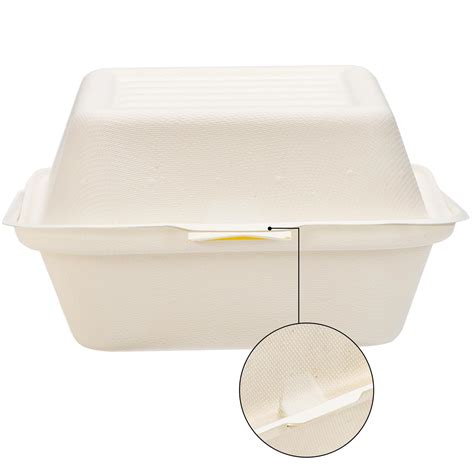 Snapklik Peohud Pack Compostable Clamshell Take Out Food