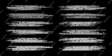 Premium Vector Grunge Tire Tracks Wheel Braking Marks Truck Car Or