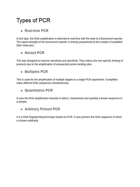 Types of PCR | PDF