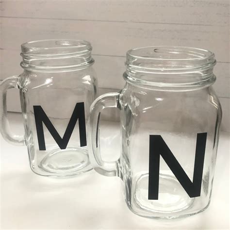 Personalized Mason Jar Mug Custom Glass Coffee Mug Coffee Etsy