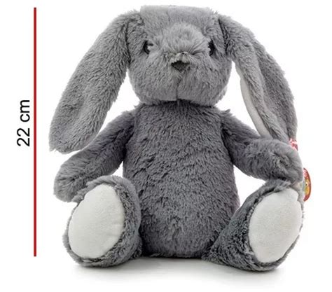 Peluche Conejo Gris Suave Cm Phi Phi Toys Mercadolibre