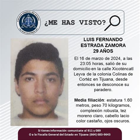 Buscan A Luis Estrada Zamora De A Os En Tijuana Notizona Mx