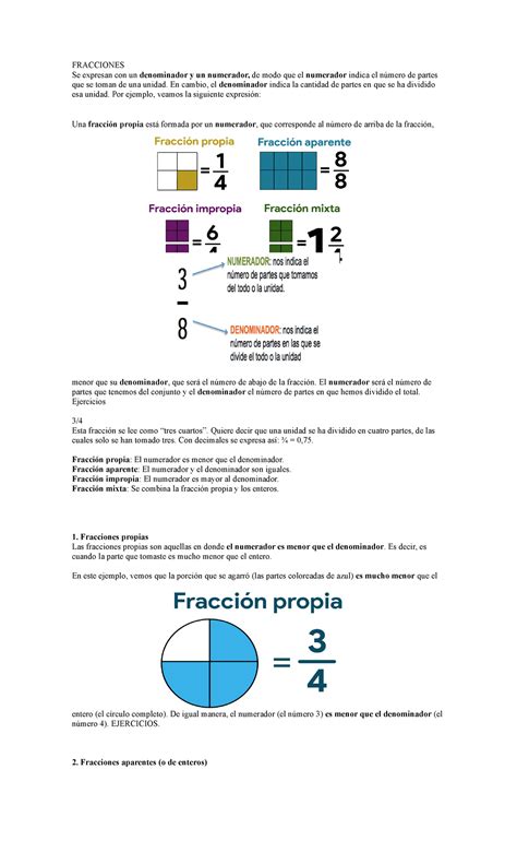 Matematicas Cuarto Grado Fracciones Se Expresan Con Un