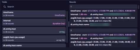 record list dynatrace docs