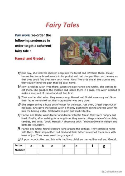 44 Fairy Tales English ESL Worksheets Pdf Doc