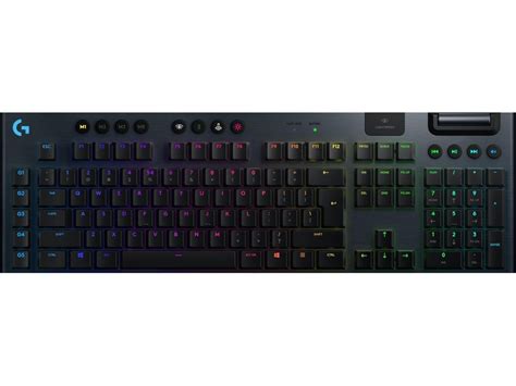 Logitech G915 LIGHTSPEED Wireless RGB Keyboard (Clicky), Bluetooth, LIGHTSYNC RGB, 5 Dedicated G ...