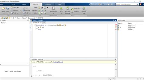 The Basic Newton Method In Matlab Youtube