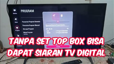 Cara Mencari Siaran Digital Di Tv Lg Led Tanpa Set Top Box Youtube