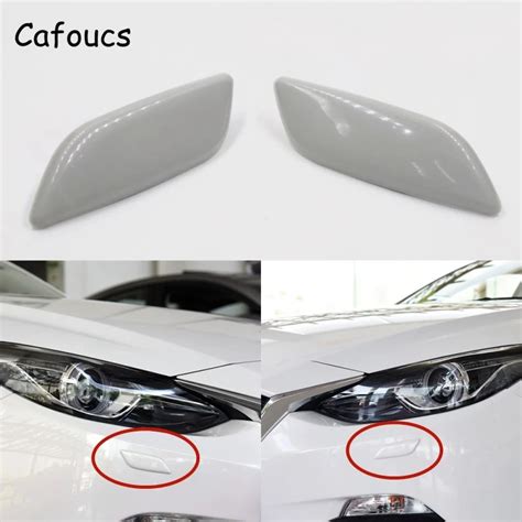 Cafoucs Car Headlight Washer Nozzle Cap For Mazda M Axela