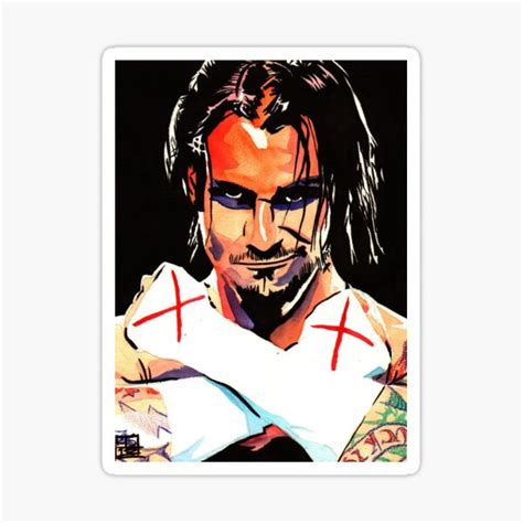 Cm Punk Sticker Sticker For Sale By Yaseenhameed Redbubble