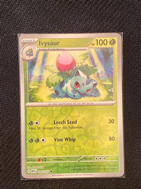 Pokemon TCG Ivysaur Reverse Holo 002 165 Scarlet Violet 151 EBay