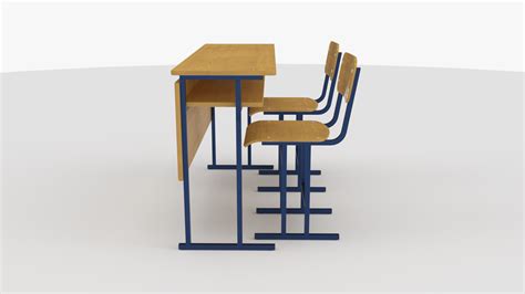 Школьная парта 3D Модель $29 - .obj .fbx .dae .blend .3ds - Free3D