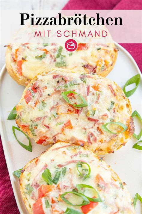 Schnelle Pizzabrötchen mit Schmand Recette Apéro