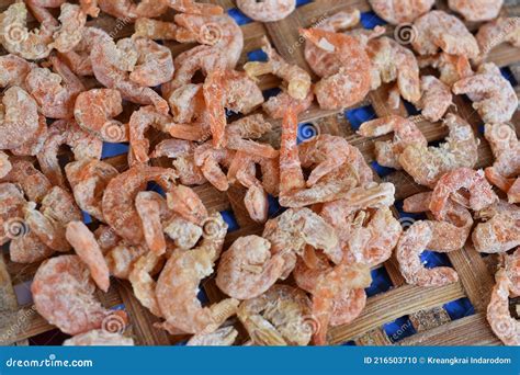 Dry Small Shrimp Food Sun Dried Is An Asian Food Stock Photo Image