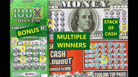 Bonus Symbol And Multi Match Winner🍀🍀🍀money100 100x Bonus Cash Blowout Tx Lottery Scratch