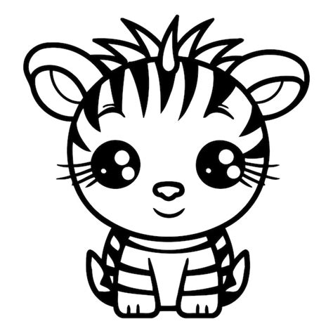 Premium Vector Cute Cartoon Zebra Vector Illustration Of A Cute Animal