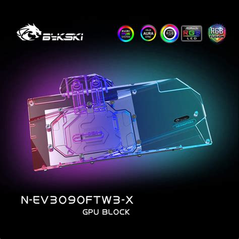 Bykski 3090 3080 Gpu Water Cooling Block For Evga Rtx3090 3080 Ftw3 Ultra Gaming Full Cover