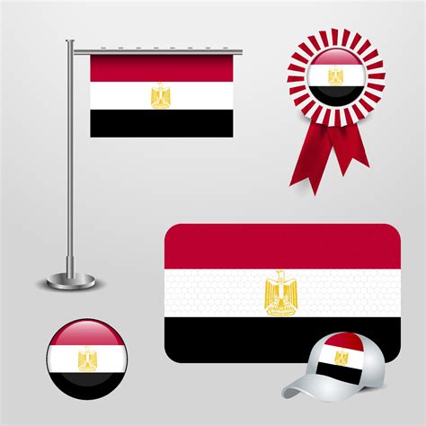 Egypt Country Flag Set 12943150 Vector Art at Vecteezy