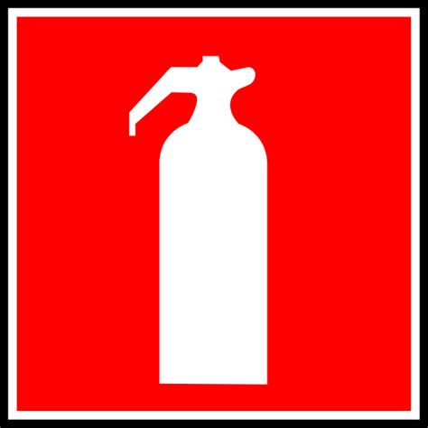 White Fire Extinguisher With Red Background Clip Art at Clker.com ...