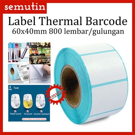 Jual Kertas Thermal Label Barcode X Mm Pcs Sticker Termal