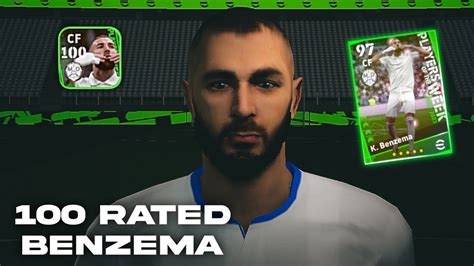 100 Rated Benzema Is Here 🔥 Potw Card Review Efootball 2023 Youtube