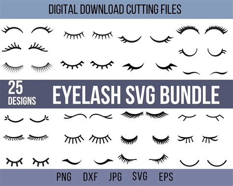 Eyelashes And Brows Svg Girl Eyebrows Svg Woman Eyelashes Svg