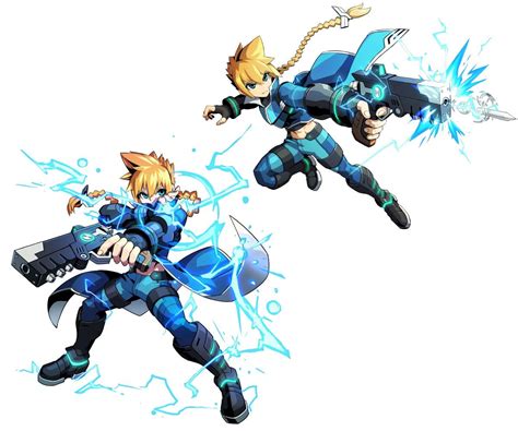 Gunvolt From Azure Striker Gunvolt Game Character Design Character