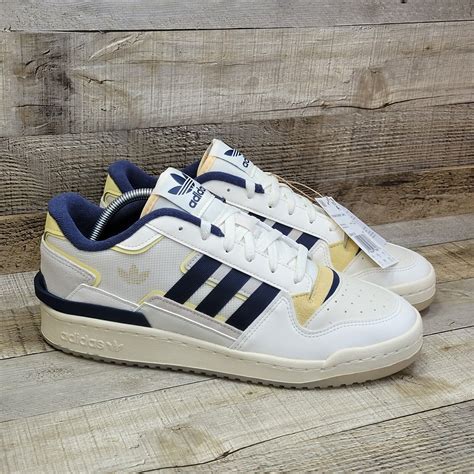 Mens Adidas FORUM EXHIBIT LOW SHOES Off White Shadow Navy Chalk White